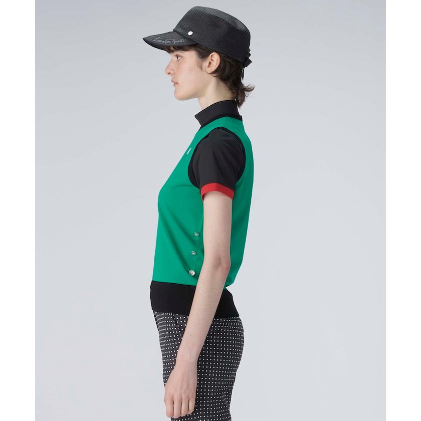 LANVIN SPORT - 堅苦しさ ランバン スポール クルーネックニットベスト プルオーバー 分かりやすい 伸ばすこと糸当てはめる レディース 御召しもの ゴルフ 格好のいい VG5SVE31L 25SS