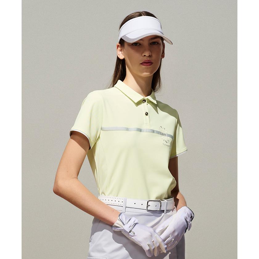 新品【LANVINランバンスポール】ポロシャツ 38 M UV クール 総柄 白