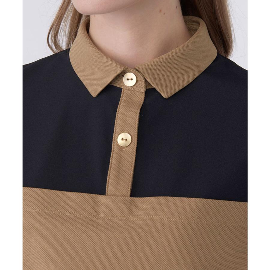 公式 ランバン スポール LANVIN SPORT ブロッキングAライン半袖シャツ レディース  吸汗 UV ポロシャツ ゴルフ VG6SHS56L 26SSの画像