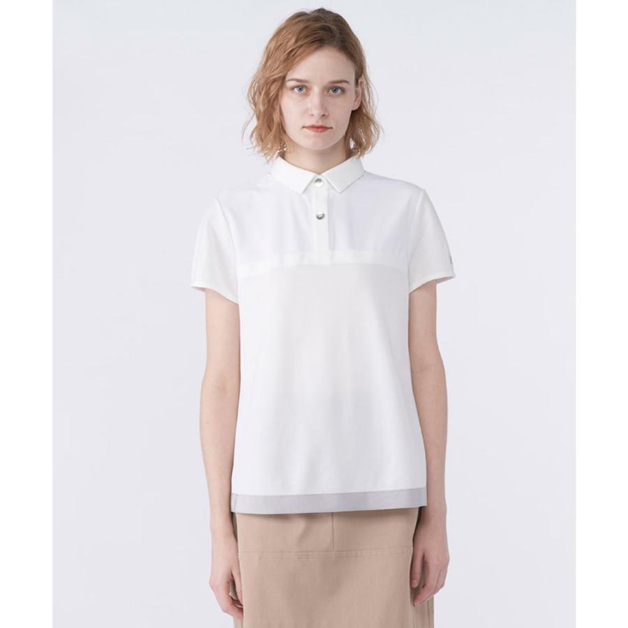 公式 ランバン スポール LANVIN SPORT ブロッキングAライン半袖シャツ レディース  吸汗 UV ポロシャツ ゴルフ VG6SHS56L 26SSの画像
