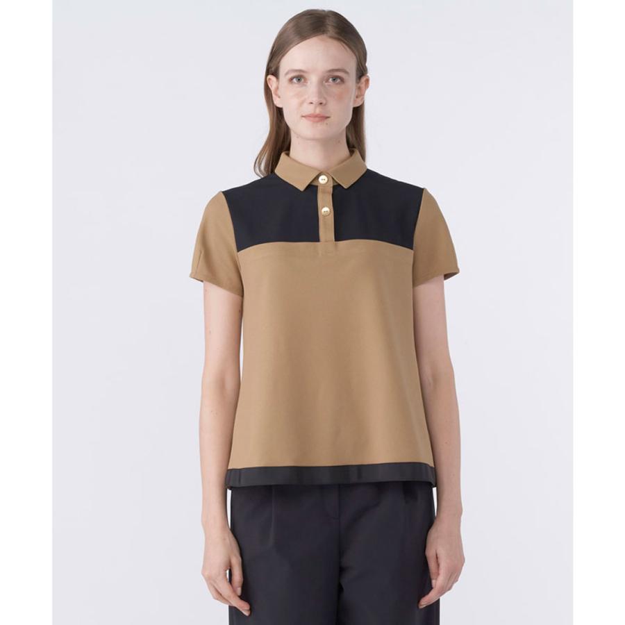 公式 ランバン スポール LANVIN SPORT ブロッキングAライン半袖シャツ レディース  吸汗 UV ポロシャツ ゴルフ VG6SHS56L 26SSの画像