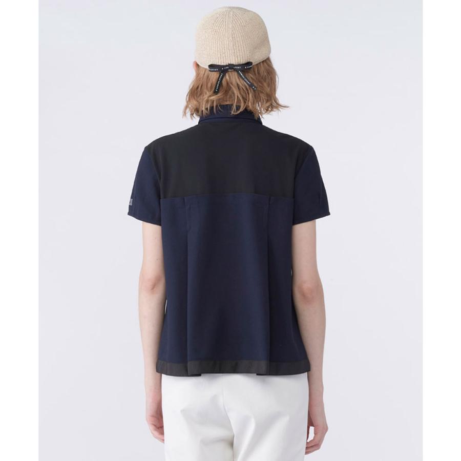 公式 ランバン スポール LANVIN SPORT ブロッキングAライン半袖シャツ レディース  吸汗 UV ポロシャツ ゴルフ VG6SHS56L 26SSの画像