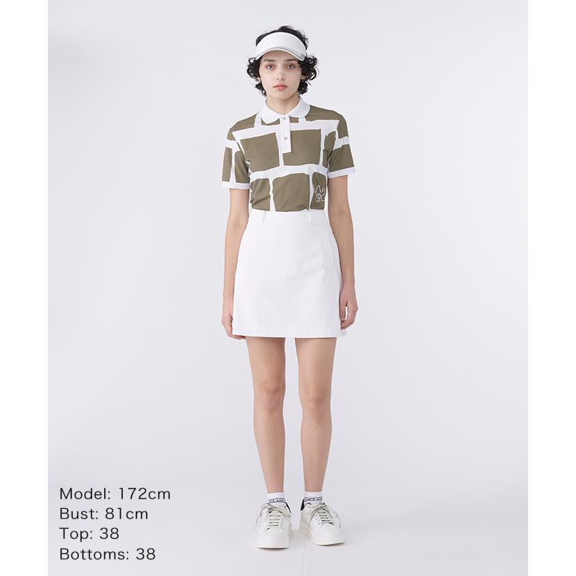 新品【LANVINランバンスポール】ポロシャツ 38 M UV クール 総柄 白 LANVIN SPORT（ランバンスポール） 公式 ランバン スポール 総柄