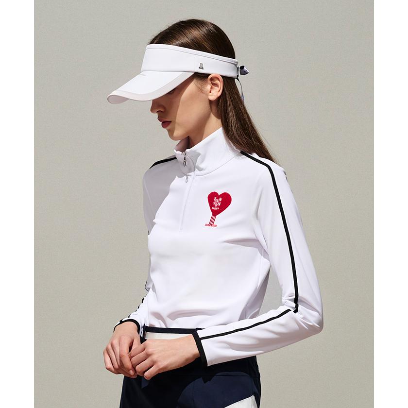【ランバンスポール】2WAY 人気ラバーロゴ 長袖ゴルフ中綿ブルゾンジャケットL LANVIN SPORT（ランバンスポール） 公式 HEART COLLECTION 長袖