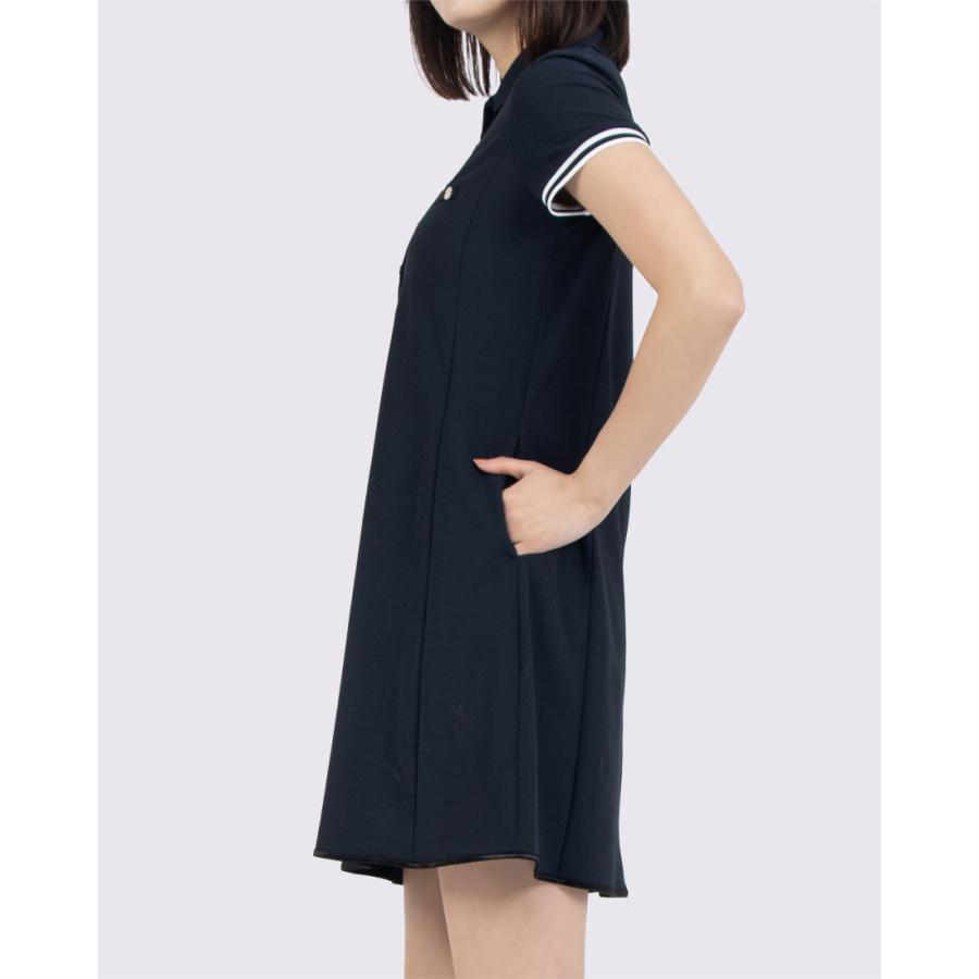 LANVIN SPORT ランバンスポール　ワンピース　ロゴ　半袖　黒　白　38 LANVIN SPORT（ランバンスポール） 公式 ランバン スポール 半袖