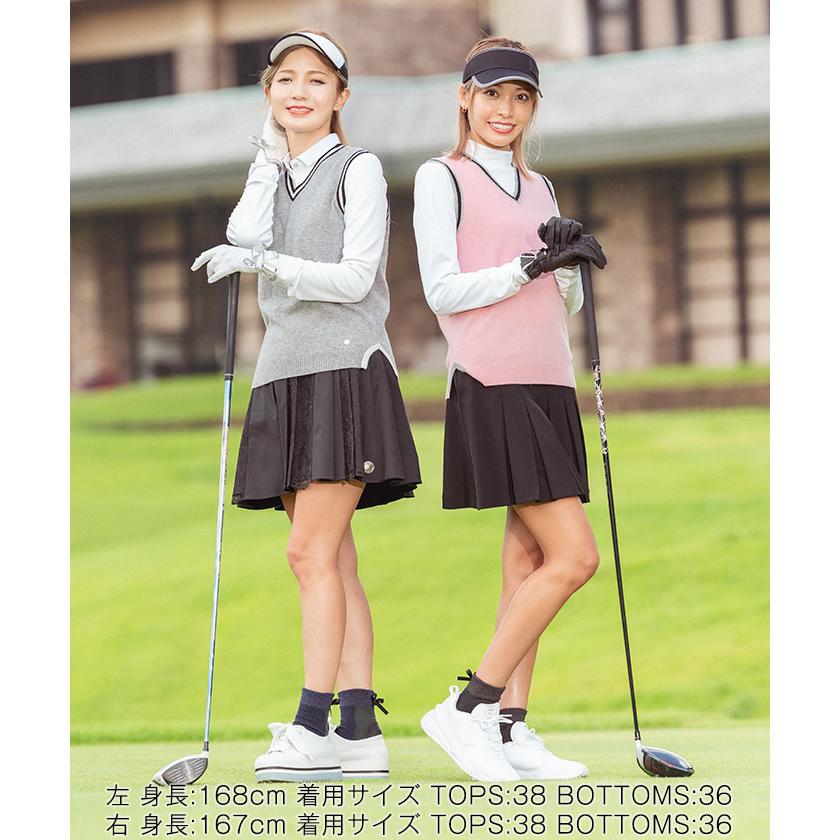 ランバンスポールニットベストレディース ゴルフウェアlitmus faux