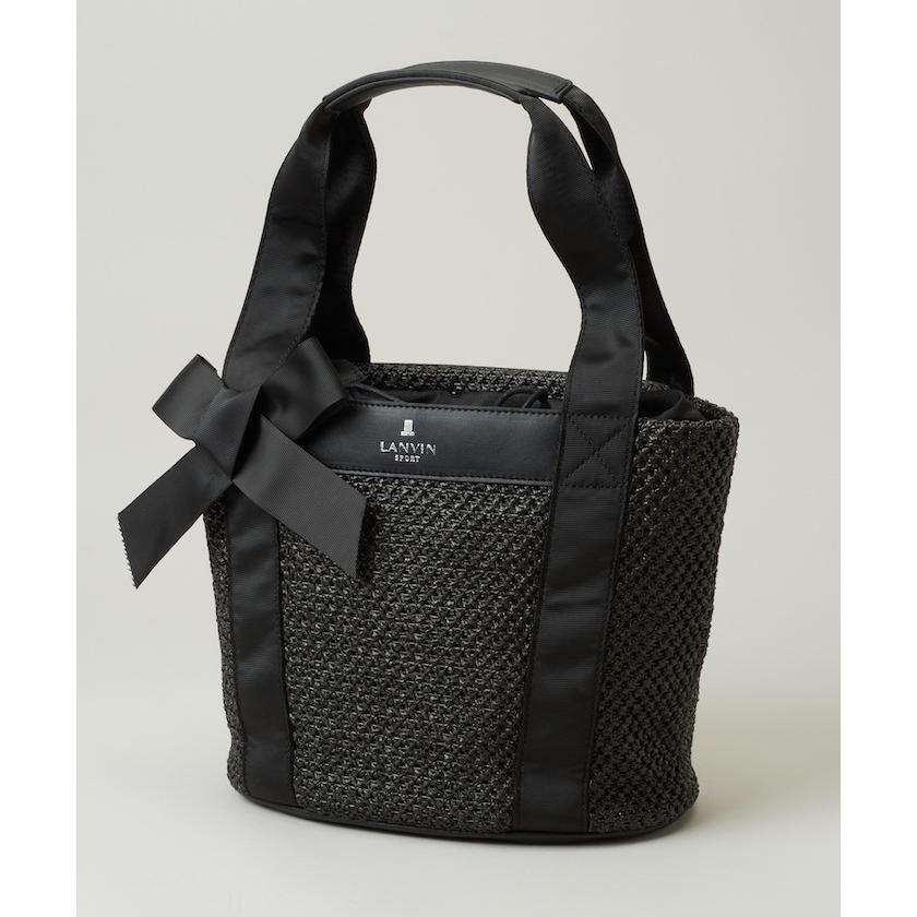 【ランバンスポール】人気サテン調×エナメル 刻印ロゴネーム ゴルフカートバッグ LANVIN SPORT 公式 ランバン スポール 3層カートバッグ サテン