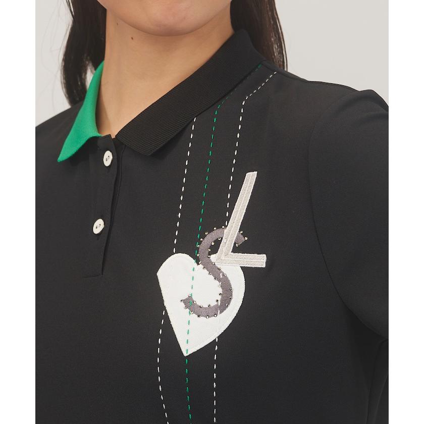 【ランバンスポール】人気空柄×刻印ロゴマーク 半袖ゴルフポロシャツ LL LANVIN SPORT 公式 ランバン スポール 半袖ポロシャツ メンズ