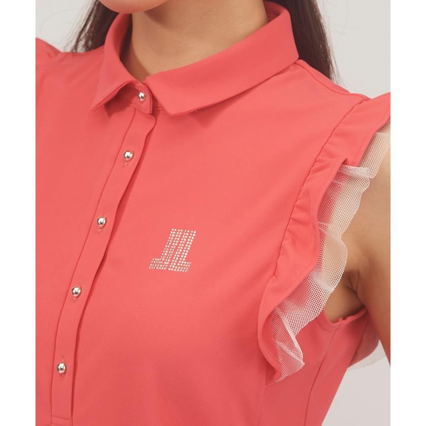 LANVIN SPORT 公式 ランバン スポール フリルノースリーブシャツ LANVIN SPORT 公式 ランバン スポール フリルノースリーブシャツ