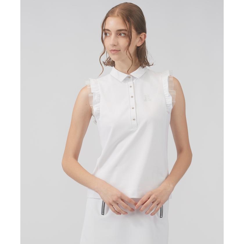 LANVIN SPORT 公式 ランバン スポール フリルノースリーブシャツ LANVIN SPORT 公式 ランバン スポール フリルノースリーブシャツ
