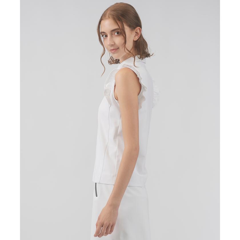 LANVIN SPORT 公式 ランバン スポール フリルノースリーブシャツ LANVIN SPORT 公式 ランバン スポール フリルノースリーブシャツ