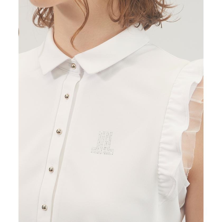 LANVIN SPORT 公式 ランバン スポール フリルノースリーブシャツ LANVIN SPORT 公式 ランバン スポール フリルノースリーブシャツ