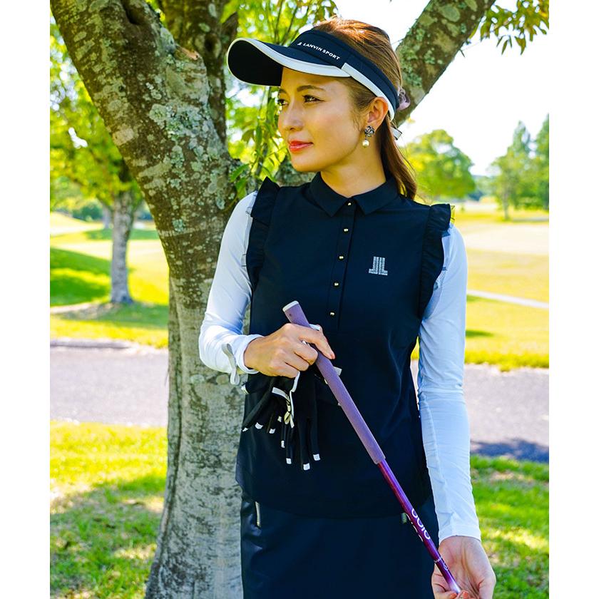 LANVIN SPORT 公式 ランバン スポール フリルノースリーブシャツ LANVIN SPORT 公式 ランバン スポール フリルノースリーブシャツ