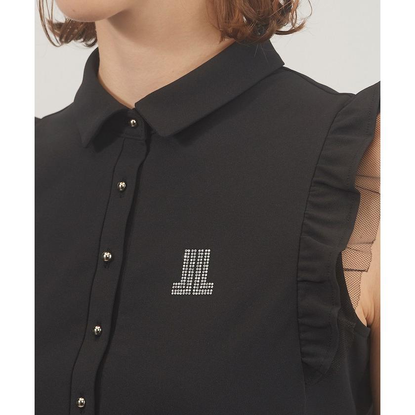 LANVIN SPORT 公式 ランバン スポール フリルノースリーブシャツ LANVIN SPORT 公式 ランバン スポール フリルノースリーブシャツ