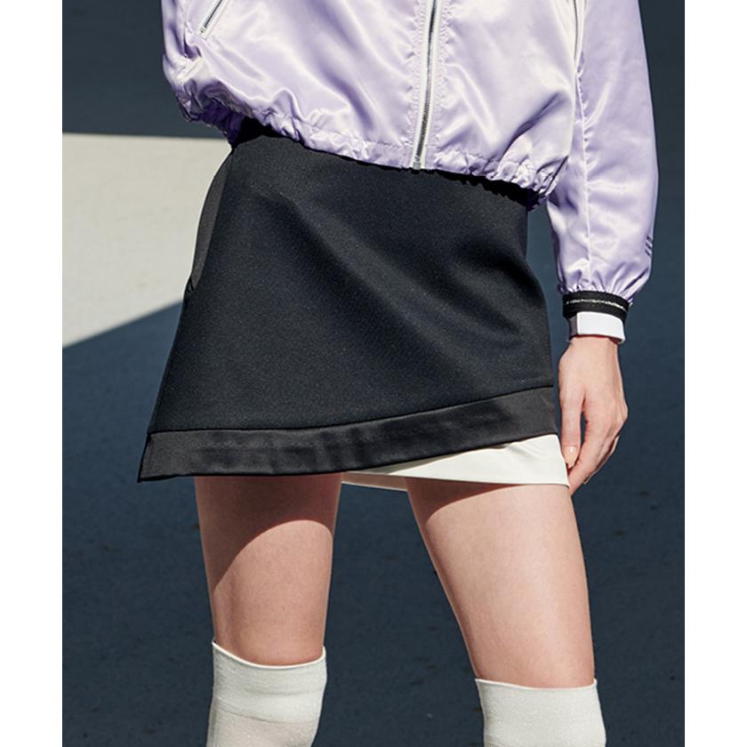 LANVIN SPORT フロントプリーツスカート ブラック38美品 LANVIN SPORT セール 公式 ランバン スポール ファスナー