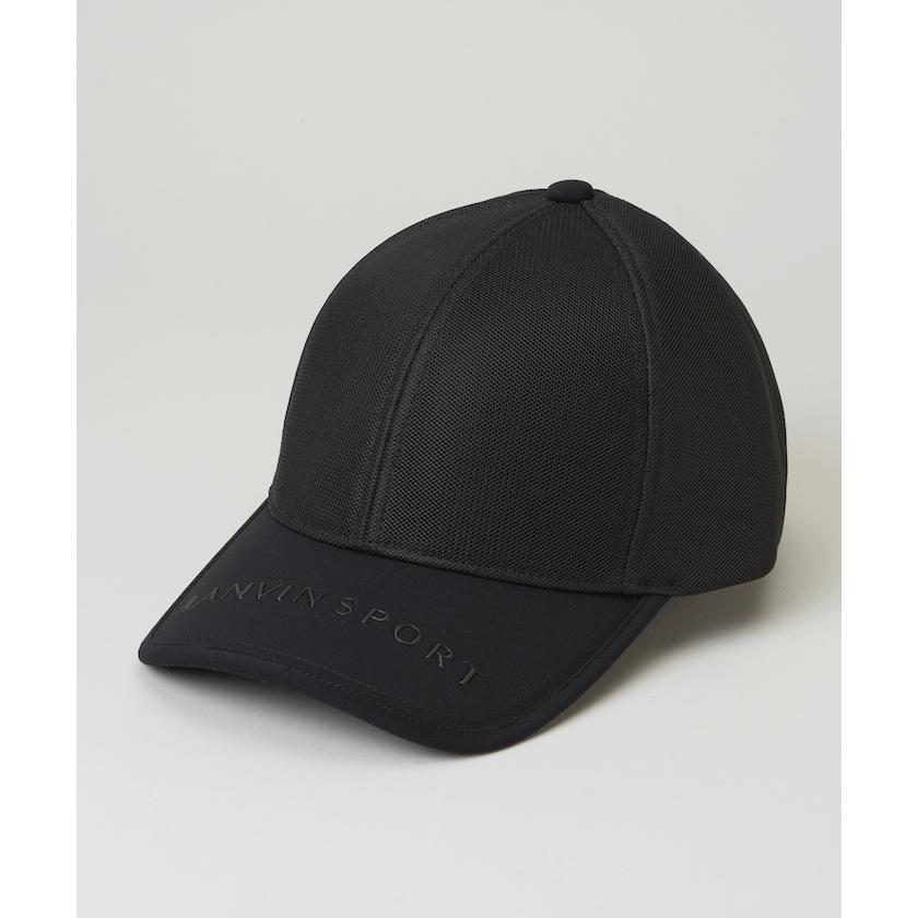 LANVIN SPORT ブラックキャップ 調整可能 LANVIN SPORT モノグラムジャガードキャップ -デサントストア
