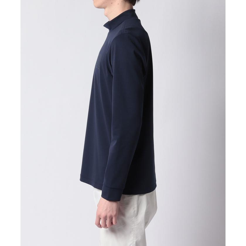 【美品】ランバンスポール　モックネックシャツ　サイズ38 LANVIN SPORT モックネック長袖シャツ【ストレッチ/UV