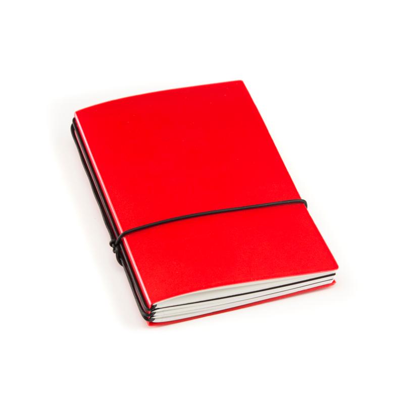 x17】A6 NOTEBOOK ハードスキン（ポリプロピレン） レッド ノート3冊