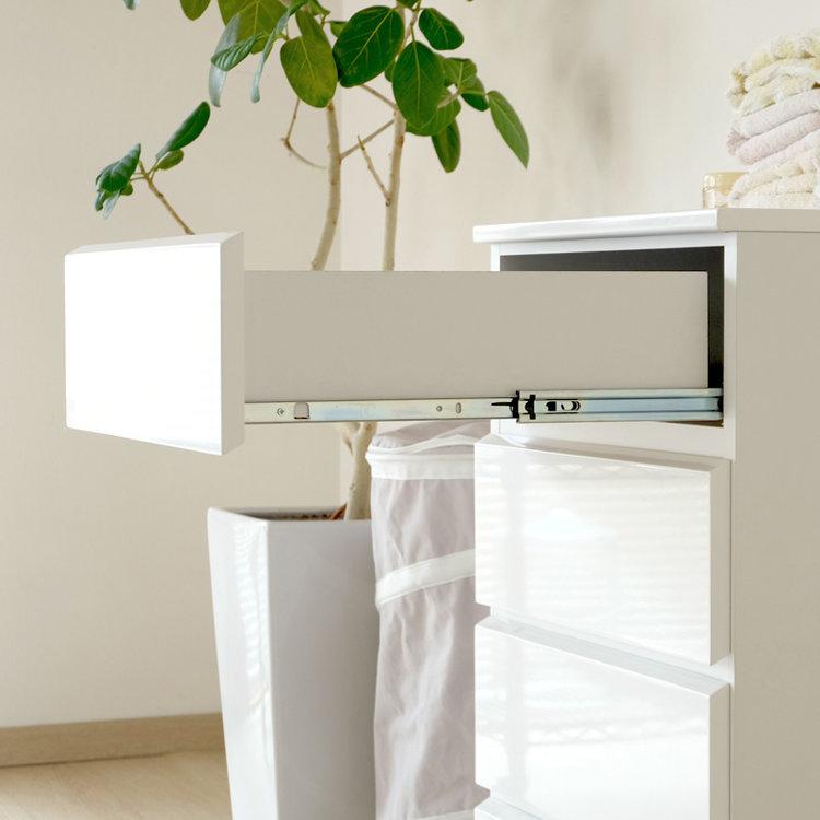 一生紀 チェスト おしゃれ 白 4段 幅50cm 完成品 ISSEIKI 【10