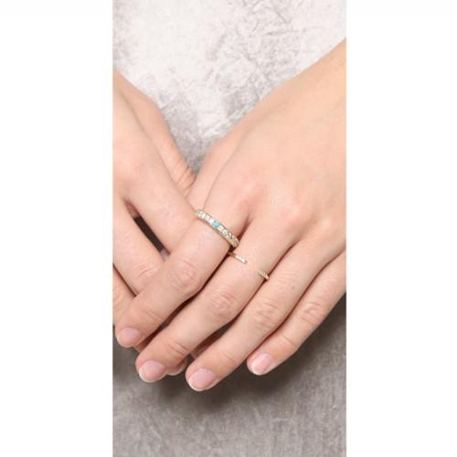 Shashi ロンハーマン取扱 Stacey Pave クロスパヴェ リング Ron Herman Shashi(シャシ) PAVE ADJUTABLE RING リング ロン