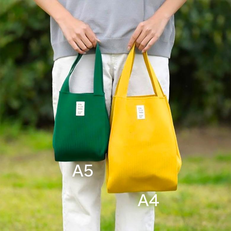 226 A5をつつむ ニットバッグ トート 五泉ニット レディース