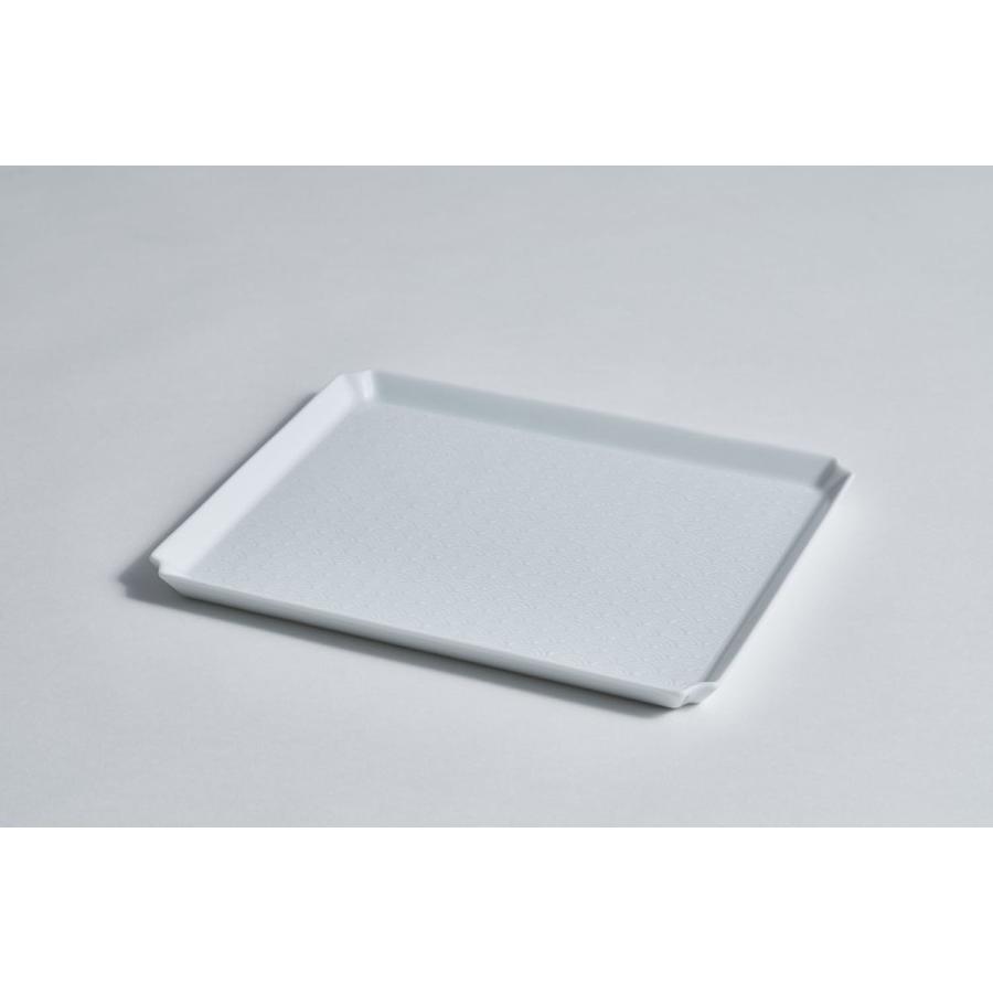 陶磁器　白地大波柄　長角大皿　盛り物皿 丸紋つなぎ 長角皿(大) | 白山陶器直営オンラインストア