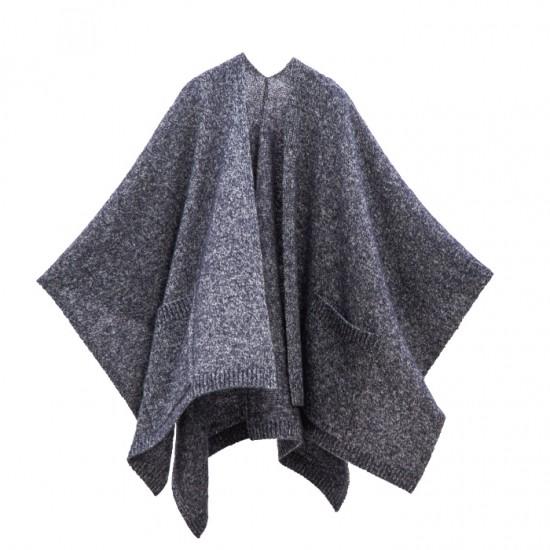 サイフク 羽織るタイプのポンチョ ポケット付き おうちmino tate-S ぽ