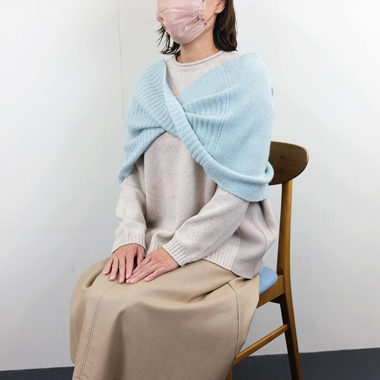 サイフク tsutsu スヌード / なめらかアルパカ ガーター編み 秋 冬