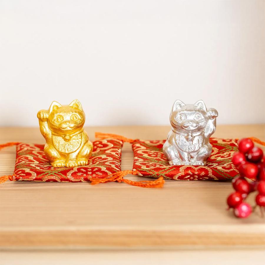 能作 招き猫 錫製 贈り物 ギフト 縁起物 商売繁盛 お祝い