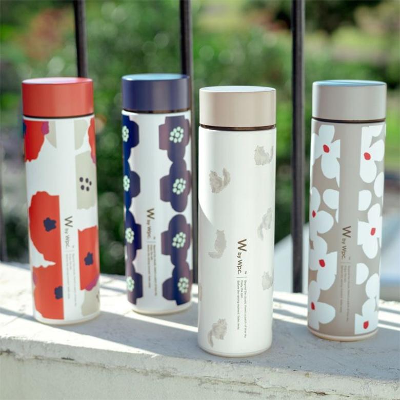 T2tea 赤い花柄 ステンレス水筒 500ml T2tea 赤い花柄 ステンレス水筒