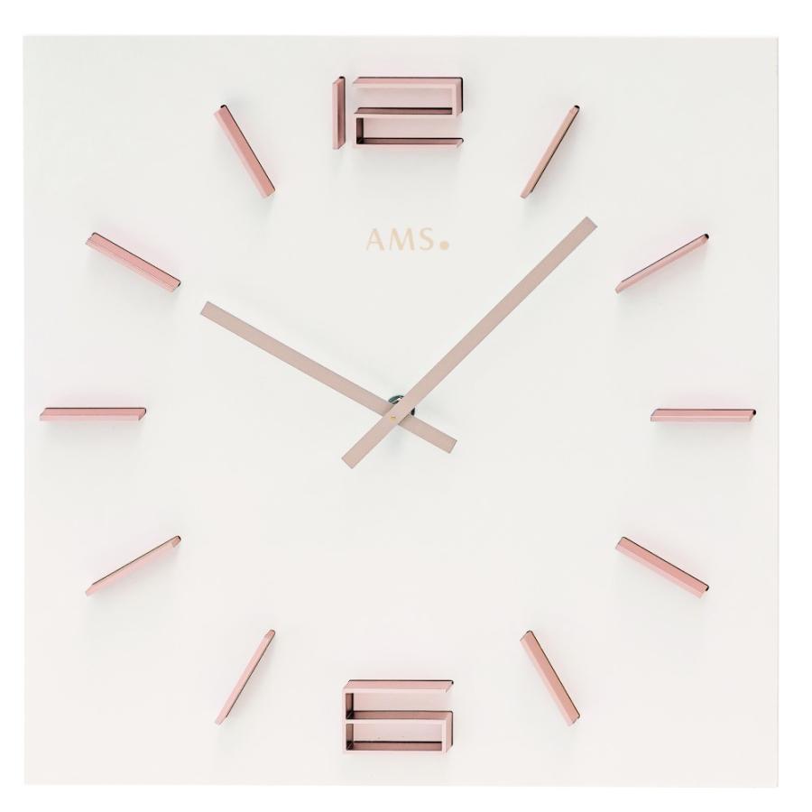 Orologio Da Parete Moderno In Legno - Design Quadrato, Quadrante Bianco, Movimento Al Quarzo, 34x34 Cm - 4