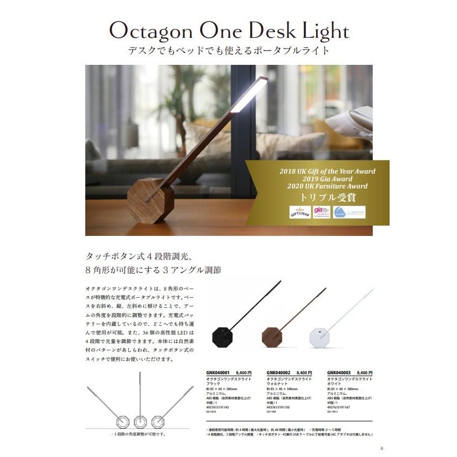 GINGKO DESIGN (ギンコーデザイン）Octagon One Desk Light オクタゴンワンデスクライト GNK040002 ウォルナット