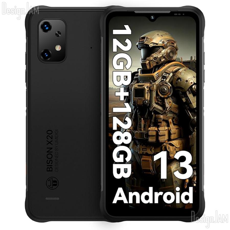 UMIDIGI BISON X20 スマホ 12GB RAM+128GB ROM 1TBまで拡張 Android 13 