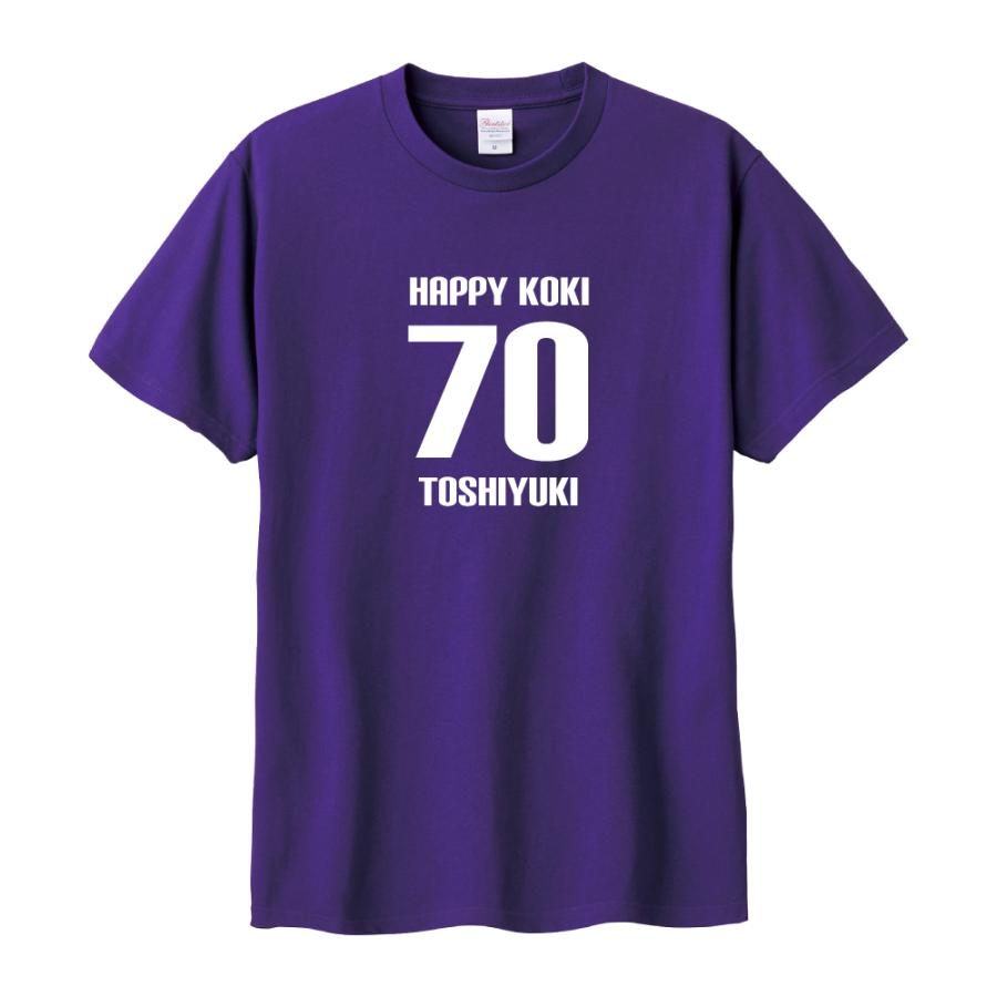 古希祝い プレゼント Tシャツ 名入れ無料 (HAPPY KOKI) 男性 女性 誕生