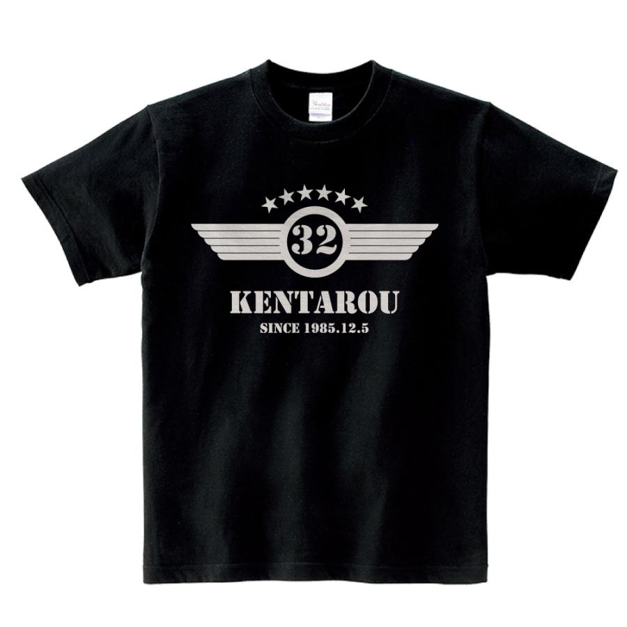 誕生日ギフト Tシャツ 名入れ かっこいい(ミリタリー B)歳 年齢