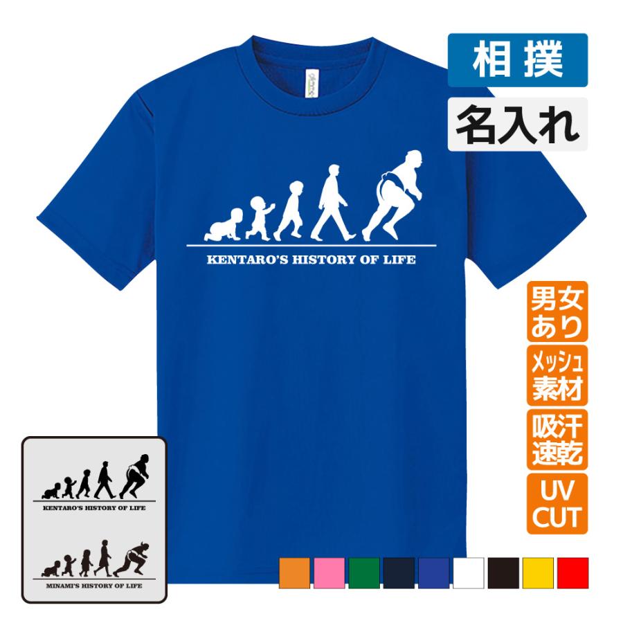 相撲 ドライ Tシャツ 吸汗 速乾 メッシュ オリジナル 名入れ無料 (HOL