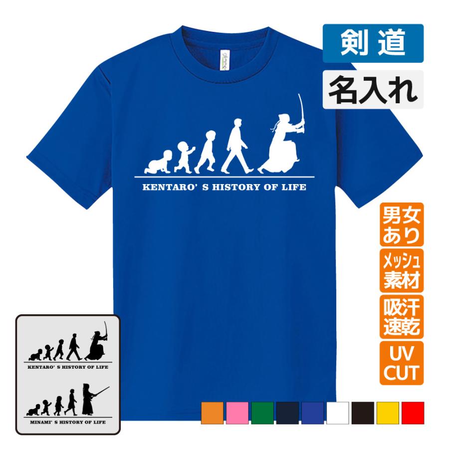 剣道 ドライ Tシャツ 吸汗 速乾 メッシュ オリジナル 名入れ無料 (HOL