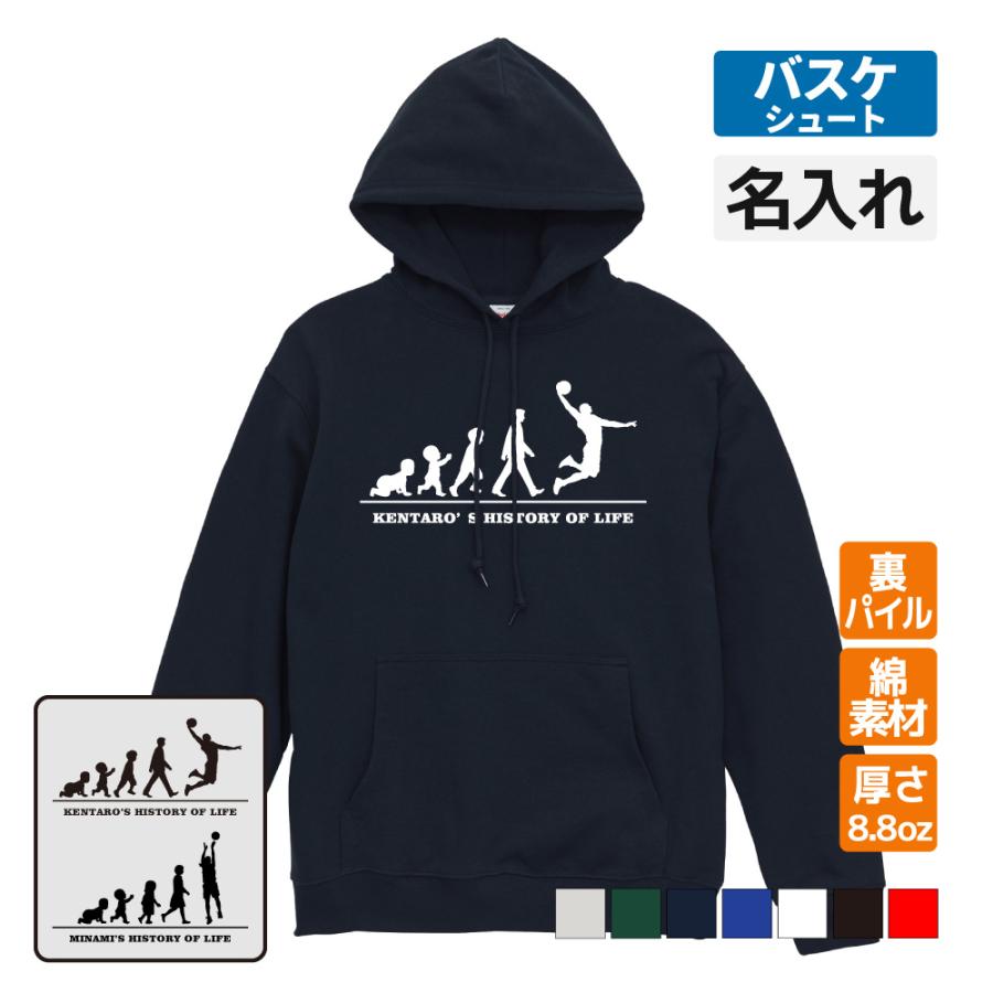 バスケパーカー ≪名入れ無料≫ オリジナル (HOL 男子 シュート)クラブ 