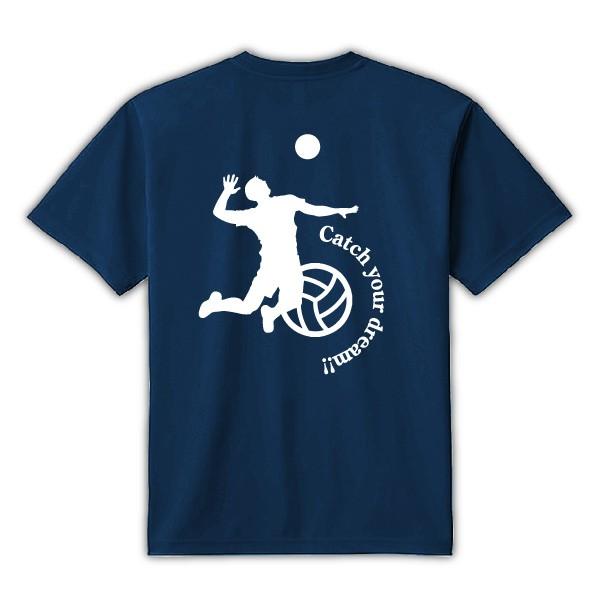 バレー ドライ Tシャツ 吸汗 速乾 メッシュ オリジナル 名入れ無料