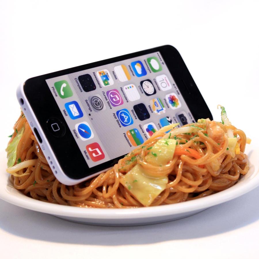 スマホスタンド ソース焼きそば 食品サンプル インテリア Iphone スタンド おしゃれ 卓上 アイフォン 送料無料 デザインポケット 通販 Yahoo ショッピング