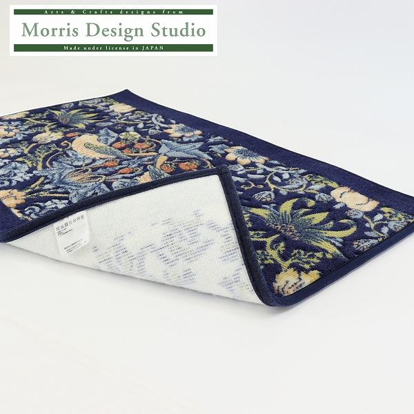 インテリアマット MORRIS ウィリアムモリス キッチンマット いちご泥棒 50ｘ180cm 洗える 滑り止め加工 国産 日本製 川島織物セルコン 送料無料 FT1702Aの画像