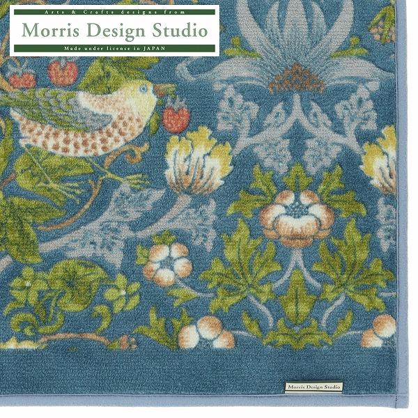 インテリアマット MORRIS ウィリアムモリス キッチンマット いちご泥棒 50ｘ180cm 洗える 滑り止め加工 国産 日本製 川島織物セルコン 送料無料 FT1702Aの画像