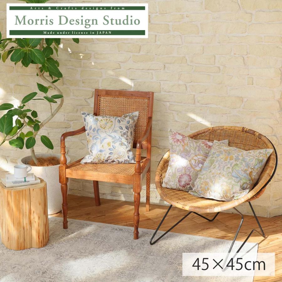 背当クッションカバー MORRIS ウィリアムモリス ピンクアンドローズ 45×45cm 川島織物セルコン 送料無料 LL1739｜designport｜16