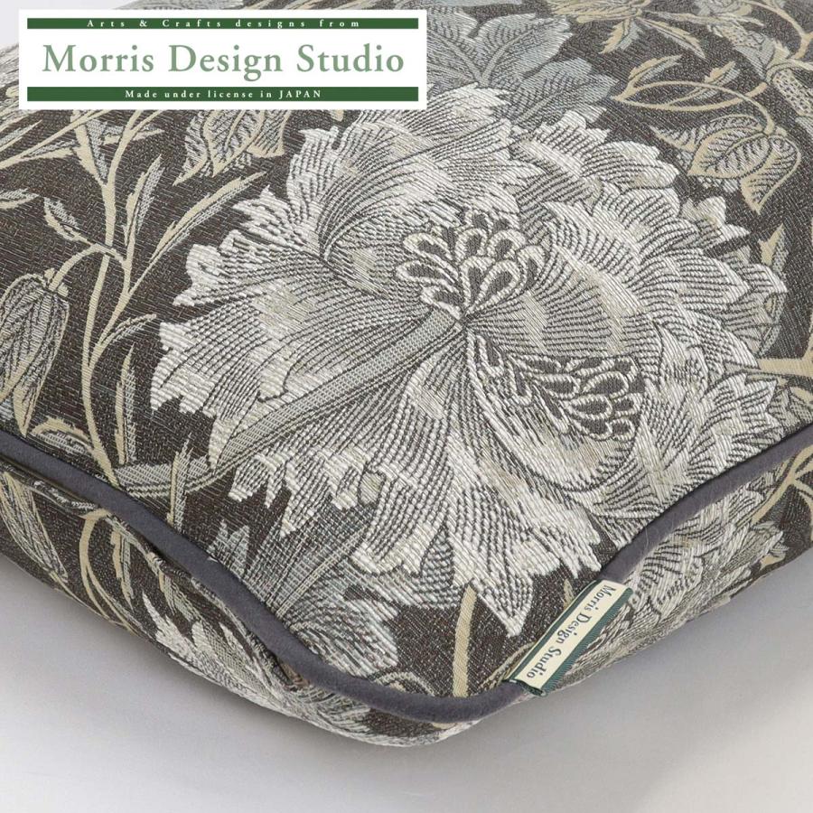 背当クッションカバー カバー・中材セット MORRIS ウィリアムモリス ハニーサクル＆チューリップ 45ｘ45cm  正方形 ギフト ソファ  取り外し可  LL1743の画像