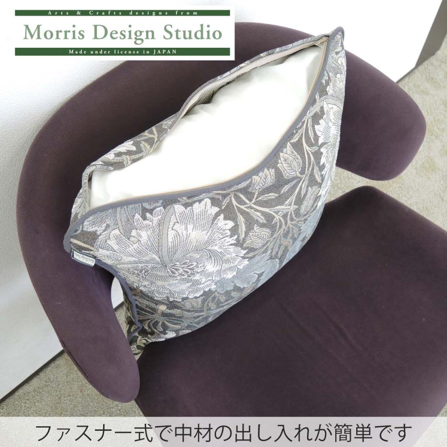 背当クッションカバー カバー・中材セット MORRIS ウィリアムモリス ハニーサクル＆チューリップ 45ｘ45cm  正方形 ギフト ソファ  取り外し可  LL1743の画像