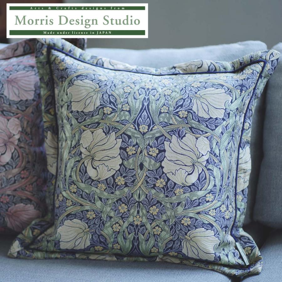 背当クッションカバー（カバー・中材セット）MORRIS ウィリアムモリス ピンパーネル 45x45cm 洗える 正方形 ギフト 日本製 川島織物セルコン 送料無料 LL1746の画像