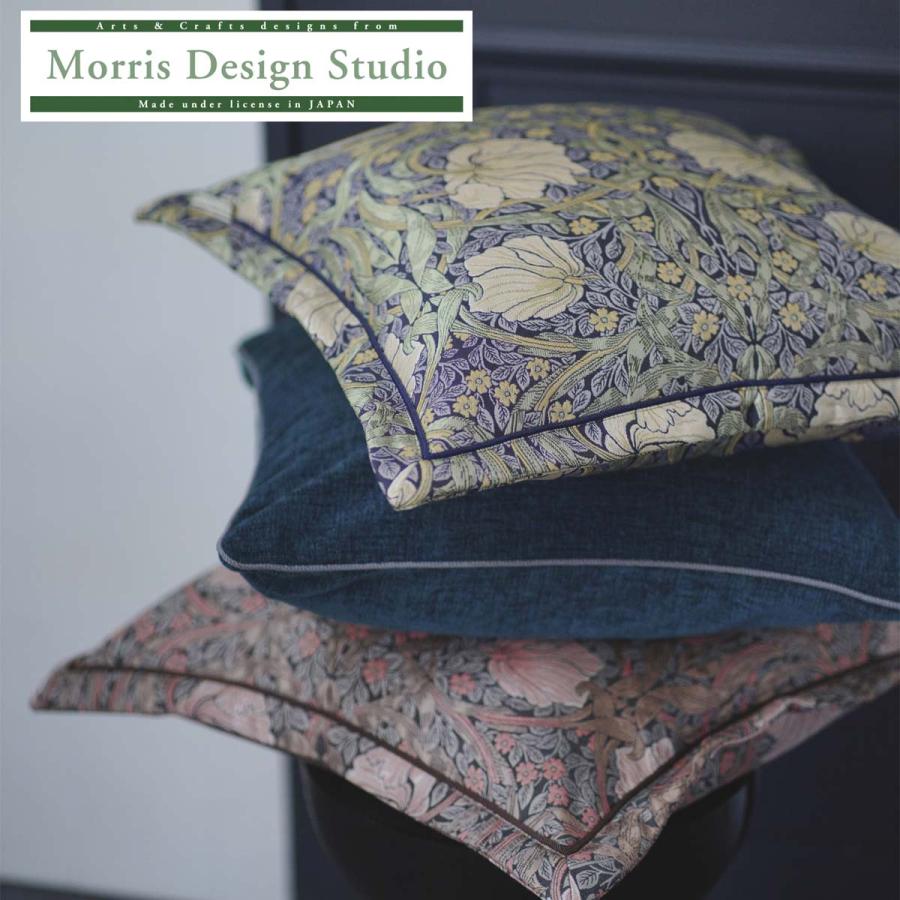 背当クッションカバー（カバー・中材セット）MORRIS ウィリアムモリス ピンパーネル 45x45cm 洗える 正方形 ギフト 日本製 川島織物セルコン 送料無料 LL1746の画像