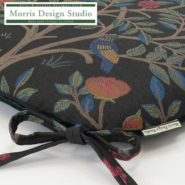 ダイニングシートクッション MORRIS ウィリアムモリス ケルムスコットツリー 45×43Vcm 椅子用 馬蹄型 カバー取り外し可 ひも付き LN1722｜designport｜11