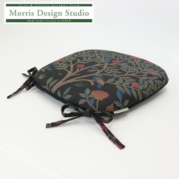 ダイニングシートクッション MORRIS ウィリアムモリス ケルムスコットツリー 45×43Vcm 椅子用 馬蹄型 カバー取り外し可 ひも付き LN1722｜designport｜10