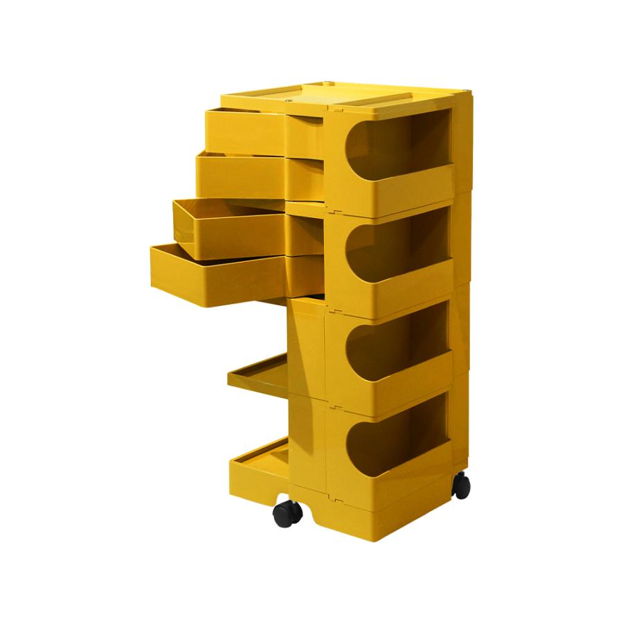 サイドワゴン ボビーワゴン ビーライン 4段4トレイ 4段5トレイ ハニー キャスター付 収納ラック 引き出し サイドテーブル デスクワゴン 美容室 正規保証2年